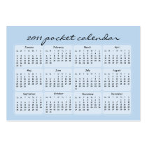 2011 Pink Flowering Branch Pocket Calendars Business Card Templates
