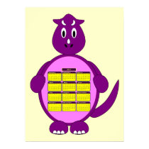 2011 Purple Dinosaur Calendar Poster posters