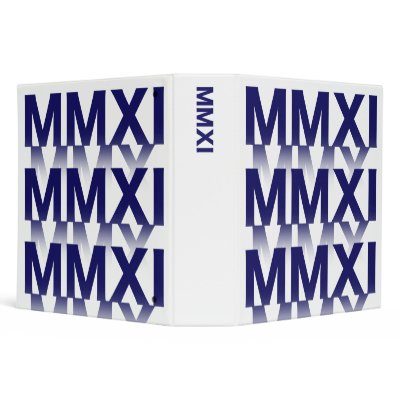 2011, Roman Numerals 3 Ring Binders by SocialStyle