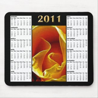 2011 Rose Calendar Mousepad mousepad