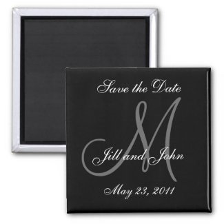 2011 Save the Date Magnet First Names and Initials magnet
