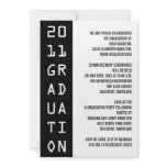 2011 Simple Black Graduation Announcement