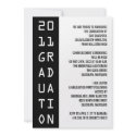 2011 Simple Black Graduation Announcement