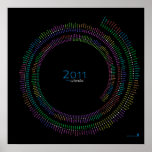 2011 Spiral Calendar (black /english) Print