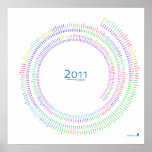 2011 Spiral Calendar (white / spanish) Poster