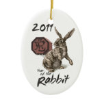 2011: The Year of the Rabbit Oval Ornament