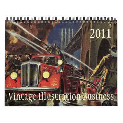 2011 Vintage Illustration Business Calendar by YesterdayCafe