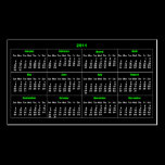 2011 Wallet Calendar Pocket Card business cards