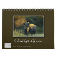 2011 Wildlife Africa - customizable Calendars
