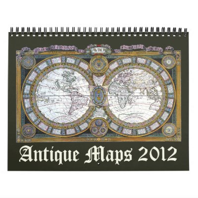 2012 Antique Maps Wall Calendar by YesterdayCafe