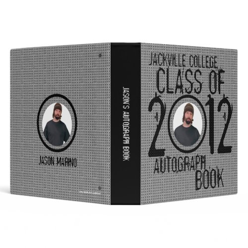 2012 Autograph Graduation Book Binder Gray zazzle_binder