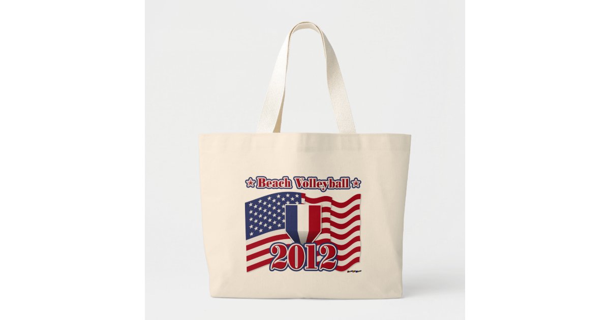 2012 Beach Volleyball Large Tote Bag Zazzle
