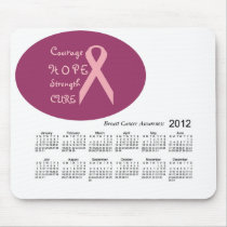 2012 Breast Cancer Calendar Mousepad