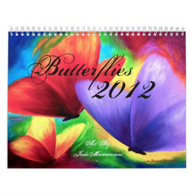 2012 Calendar Butterfly and Flower Painting