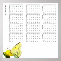 2012 Calendar - Butterfly Print