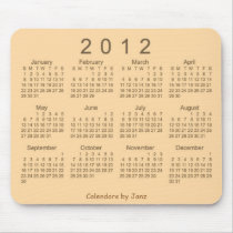 2012 Calendar Mouse Pad