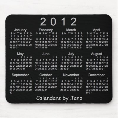 2012 Calendar Mouse Pad by Calendars_by_Janz