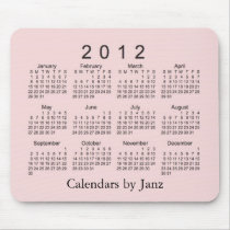 2012 Calendar Mouse Pad