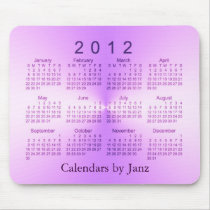 2012 Calendar Mouse Pad