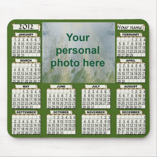 2012 Calendar Mousepad