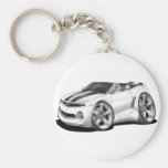 2012 Camaro White-Black Convertible Keychain