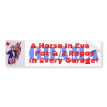 2012 Campaign Slogan PSS "A Horse In Every Pot & 2 Bumper Stickers