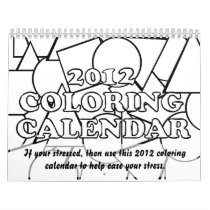 2012 Coloring Calendar to help ease stress
