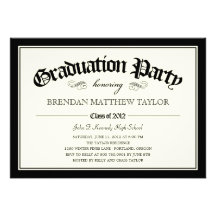 2012 Diploma Graduation Party Invitation