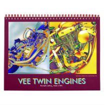 2012 Domestic Vee-Twin Motorcycle Engines Wall Calendar