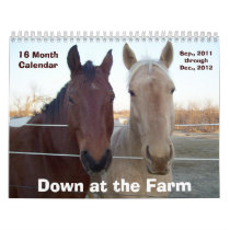 2012 Down at the Farm 16 Mo. Calendar