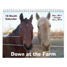 2012 Down at the Farm 16 Mo. Calendar