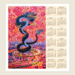 2012 Dragon Flower Calendar Poster
