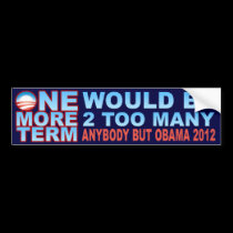 2012 Election - Anybody But Obama bumper stickers