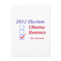 2012 Election Obama Romney Anunnaki Postcards