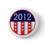 2012 election seal red and blue vote voting pinback buttons