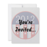 2012 election seal red and blue vote voting personalized invite
