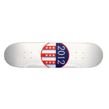 2012 election seal red and blue vote voting skateboard