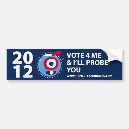 2012 Elections. The honest candidate sticker Bumper Sticker