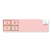 2012 festive New Year frames Bumper Stickers