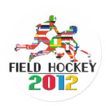 2012: Field Hockey Round Sticker
