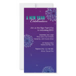2012 Fireworks Blue Sky New Year's Party Photo Greeting Card