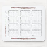 2012 Flute Calendar Mousepad
