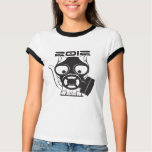 2012 Gas Mask Cat White t-shirts