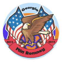2012 Georgia for Mitt Romney Round Sticker