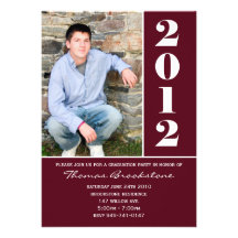 2012 Graduation Announcement Maroon