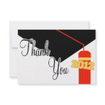 2012 Graduation Cap And Tassel Thank You (Red) Invitation