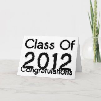 2012 Graduation Congratulations Card card