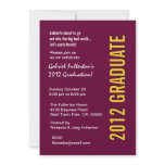 2012 Graduation Party Burgundy and Gold Template Custom Invite