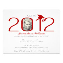 2012 Graduation Party Custom Invitations