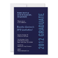 2012 Graduation Party Midnight and Blue Template invitation